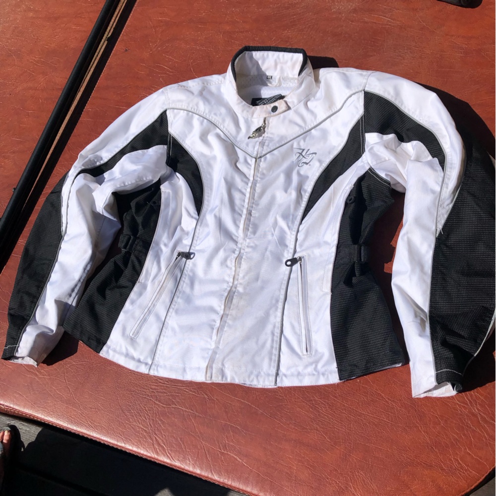 Ladies Harley Davidson motorcycle jacket.